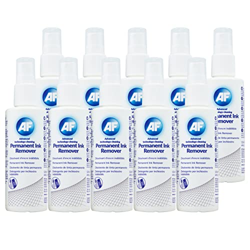 AF Permanent Ink Remover Spray für Permanent Marker oder Stifte von Whiteboards zur Renovierung der Oberfläche Großpackung - 10 x 125ml von AF