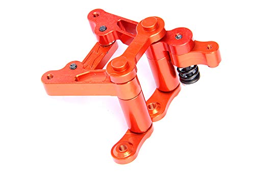 AFCAHEH 1/5 RC Car CNC Alloy Steering Set for ROVAN KINGMOTOR ROFUN 5B 5T 5SC Truck Parts(Rood) von AFCAHEH