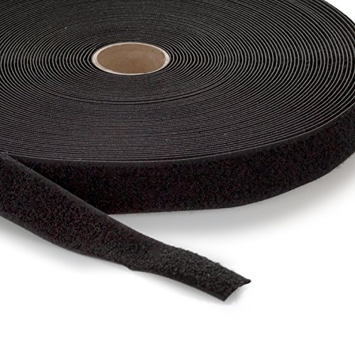 AFH Flauschband | Länge: 25 Meter | verschiedene Breiten und Farben (Breite: 38 mm, schwarz) von AFH Webshop