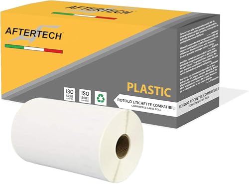 AFTERTECH 1 x 4XLP 4XL 104 x 159 mm Rolle mit wasserdichten Kunststoff-Etiketten, kompatibel (220 Etiketten/Rolle = 220 insgesamt) für Dymo LabelWriter 1x4XLPLA von AFTERTECH