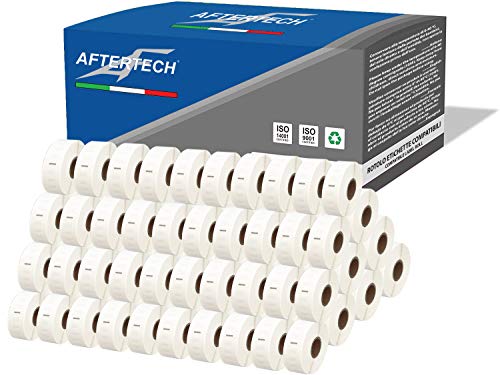 Aftertech 100x 11352 25x54mm Kompatible Etikettenrollen (500 Etiketten/Rolle = 50000 gesamt) für Dymo LabelWriter Seiko SLP Etikettiermaschinen Drucker S0722520 100x11352 von AFTERTECH