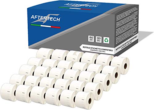 Aftertech 30 x 11354 ablösbare Klebeetiketten 57 x 32 mm Rollen kompatibel (1000 Etiketten/Rolle = 30.000 gesamt) für Dymo LabelWriter Seiko SLP Drucker 30 x 11354R von AFTERTECH