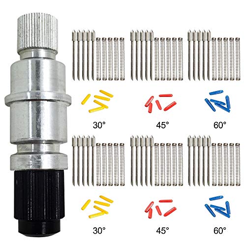 AFUNTA Kompatibel CB09 CB09U Graphtec Klingenhalter Basis mit 30 Stück (30/45/60 Grad) Vinylschneider, Plotterschneider, Schneidklingen, Silhouette Cameo von AFUNTA