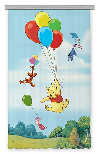 AG Design FCSL 7140 Disney Winnie Puuh, Kinderzimmer Gardine/Vorhang, 1 Teil, Stoff, Mehrfarbig, 140 x 245 cm von AG Design