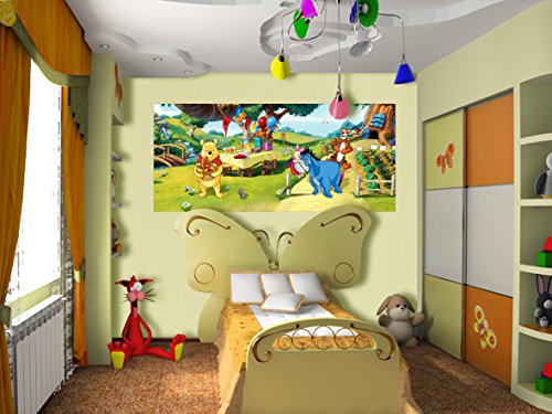 AG Design FTDh 0616 Winnie Puuh Disney, Papier Fototapete Kinderzimmer - 202x90 cm - 1 Teil, Papier, multicolor, 0,1 x 202 x 90 cm von AG Design