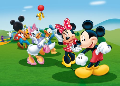 AG Design FTDm 0706 Disney Mickey Mouse Minnie, Papier Fototapete Kinderzimmer- 160x115 cm - 1 Teil, Papier, multicolor, 0,1 x 160 x 115 cm von AG Design