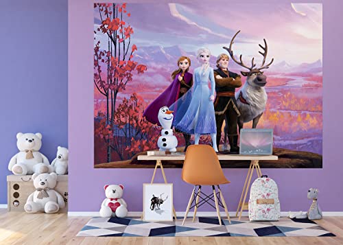 AG Design Disney Die Eiskönigin | Fototapete für Kinderzimmer | 252 x 182 cm | 4 Teile | Frozen Anna und Elsa von AG Design