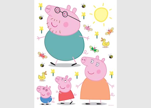 Peppa Pig Classic Kinderzimmer Wandstickers, Wandtattoo junge deko von AG Design | 65 x 85 cm | ADK 2342 von AG Design