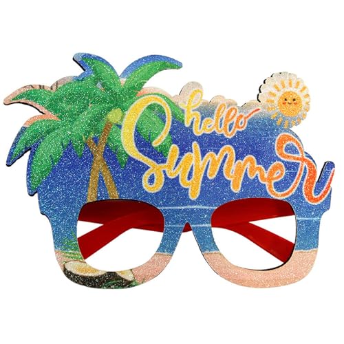AGONEIR Luaus Party Brille Hawaiianer Lustiger Sonnenbrillenrahmen Kostüm Requisiten Für Sommer Strand Mottoparty Geschenke Luaus Party Brille von AGONEIR