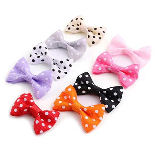 AGONEIR Stück Ripsband Bowknots 4 cm Punkt Bowknot Bunte Punkt Bowknot Verzierungen Zum Basteln Von Haarnadeln Geschenkpapier von AGONEIR