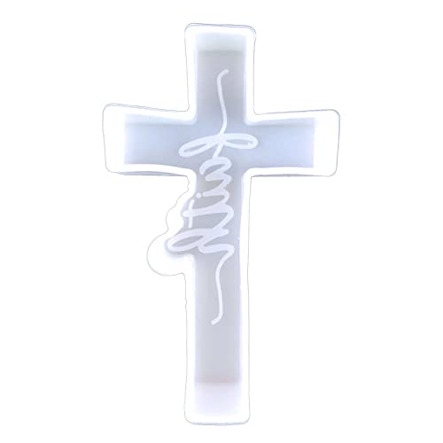 Faith for Cross Formen Silikon Epoxidharz Form für Schmuckherstellung Halskette Dekorative Handwerk Seife Wachs Schmelzen Ton Kreuz Silikonform Groß von AGONEIR