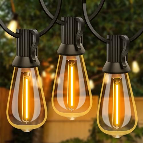 AGOTD Lichterkette Außen Strom Outdoor, 7.5M 15+1 ST38 Glühbirnen Garten Beleuchtung Balkon Lichterketten Aussen Wasserdicht LED Lichterkette für Garten Camping Pavillon Terrasse Hochzeiten Partys von AGOTD