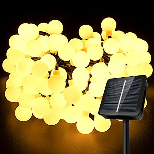 AGOTD Solar lichterkette Aussen, 14M 120 LED Solar Lichterkette Außen/Innen LED Solarlichterkette mit 8 Modi IP65 Wasserdicht, für Garten, Balkon, Terrasse, Bäume, Hochzeiten, Partys von AGOTD