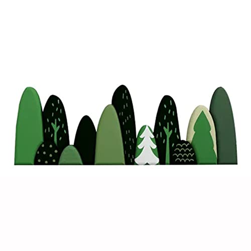 3D Wandpaneele Kids Anti-Collision Wall Stickers PU Wall Padding Self- Adhesive 3D Wall Panels Wall Cushion Padding for Boys Girls' Room Green Trees Pattern Sticker, 7 Sizes (Color : 200X50CM) von AGYHAM