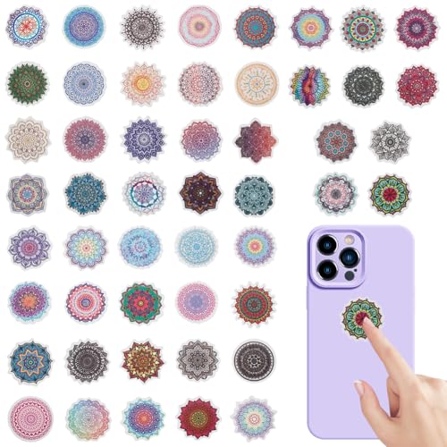 AHANDMAKER 100 Stück Mandala Aufkleber. Blumen Aufkleber Set Für Wasserflaschen Wasserfest Ästhetische Blumen Aufkleber Selbstklebende Aufkleber Für DIY Fotoalbum Tagebuch Scrapbook Laptop von AHANDMAKER