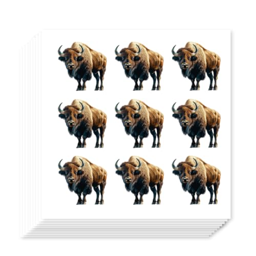 AHANDMAKER 180 Stück Bison Büffel Planer Aufkleber. 1 Zoll Bison Buffalo Selbstklebende Planer Aufkleber Für Planer Kalender Scrapbooking Kunst Kalender Zeitschriften Album von AHANDMAKER