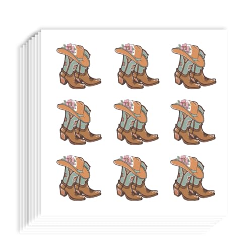 AHANDMAKER 180 Stück Selbstklebende Cowboystiefel-Aufkleber, 0.9x0.94 Zoll Scrapbook-Papier „Cowboystiefel“, Cowboy-Stiefel-Aufkleber Für Planer, Kalender, Party-Dekor, Geschenktüte, Siegel Für Party von AHANDMAKER