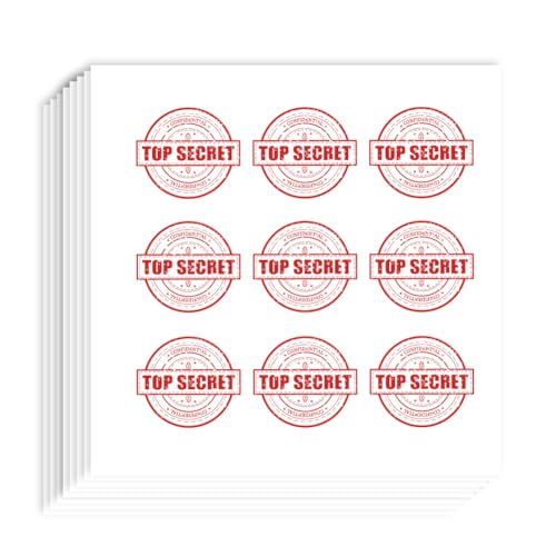 AHANDMAKER 180 Stück Selbstklebende Top Secret Aufkleber. 0.82x0.94 Zoll Top Secret Stempel Stoßstange Vertrauliche Aufkleber Aufkleber Für Planer Kalender Scrapbook Basteln Dekor Umschlag Tasche von AHANDMAKER