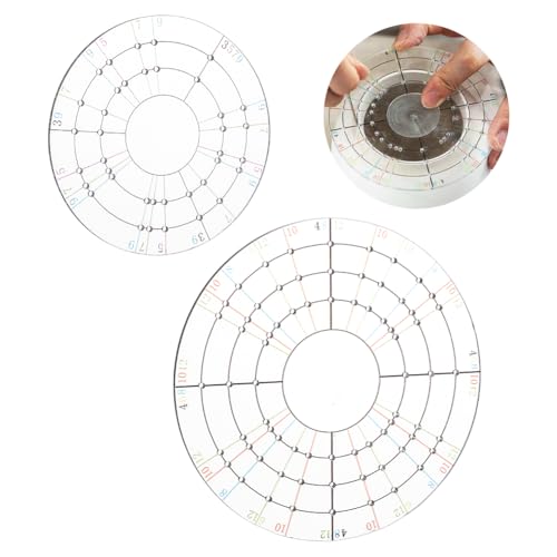 AHANDMAKER 2 Stück Keramik Töpferei Trimm Spinner Werkzeug. Kreisförmige Trennwand Töpferbedarf Töpferscheibe Trimmerwerkzeug Tonwerkzeuge Tonschleuder Für Töpfer (3.5 Zoll Und 4.7 Zoll) von AHANDMAKER