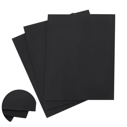 AHANDMAKER 3 Stück Schwarze Gewellte Kunststoffplatten. 12x15.7 Zoll Leere Hofschilder 3mm Dicke Wellpappe Wellpappe Aus Kunststoff Für Heimwerkerarbeiten Partydekoration Für Drinnen Und Draußen von AHANDMAKER