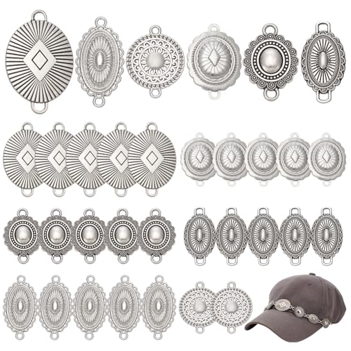 AHANDMAKER 36 Stücke 6 Stile Vintage Oval Connector Charms Silber Überzogene Legierung Körper Kette Link Anhänger Blume Flachrund Tropfen AHANDMAKER 36 Stücke 6 Stile Vintage Oval Connector Charms Silber Überzogene Legierung Körper Kette Link Anhänger Blume Flachrund Tropfen von AHANDMAKER