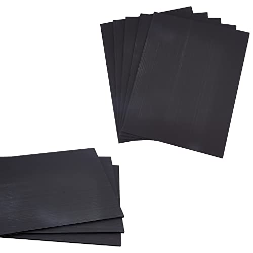 AHANDMAKER 4mm gewelltes Plastikblatt, 8 Blätter 220x280mm schwarzes Correx Blatt wasserdichtes gewelltes Zeichenbrett Hochleistungsplastik geriffeltes Blatt für Reklamebrett Handwerk Verpackung von AHANDMAKER