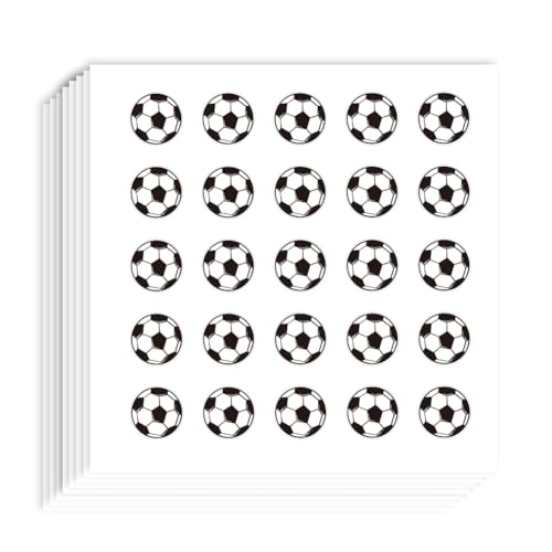 AHANDMAKER 500 Stück Selbstklebende Fußballaufkleber, 0.5 Zoll Fußball-Scrapbookpapier, Fußball-Aufkleber, Fußball-Aufkleber Für Planer, Basteln, Party-Dekor, Geschenktüte, Siegel Für Party von AHANDMAKER