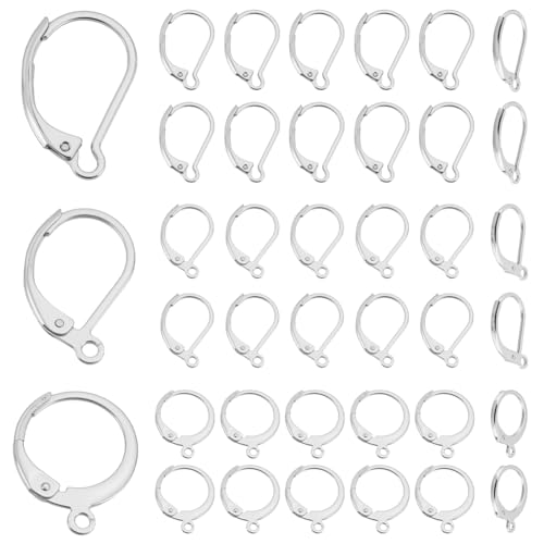 AHANDMAKER 90 Stück 3 Größen 304 Edelstahl Ohrringhaken Mit Klappverschluss Ohrringverschlüsse Mit Hebelverschluss Und Schlaufen Ohrhaken Beschläge Zur Schmuckherstellung Silber AHANDMAKER 90 Stück 3 Größen 304 Edelstahl Ohrringhaken Mit Klappverschluss Ohrringverschlüsse Mit Hebelverschluss Und Schlaufen Ohrhaken Beschläge Zur Schmuckherstellung Silber von AHANDMAKER