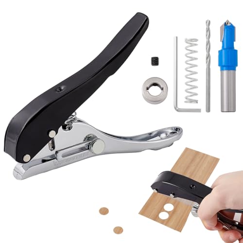 AHANDMAKER Einzellochstanze 3/8 Zoll Verstellbarer Locher Kantenanleimzange PVC Lochzange Kantenstanzzange Für DIY Bastelprojekte Kantenanleimung (10mm) von AHANDMAKER