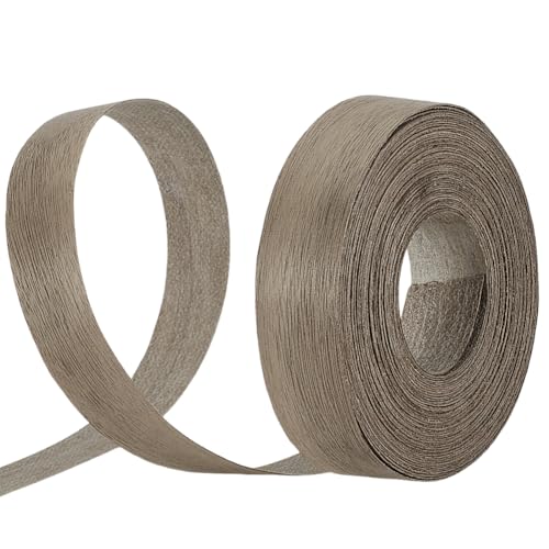 AHANDMAKER Kantenanleimung Aus Holzfurnier 25mm X 10 Meter Holzfurnierkante Vorgeklebte Aufbügelbare Holzfurnierbandrolle Flexible Holzfurnierstreifen Zur Möbelrestaurierung Und Schrankreparatur von AHANDMAKER