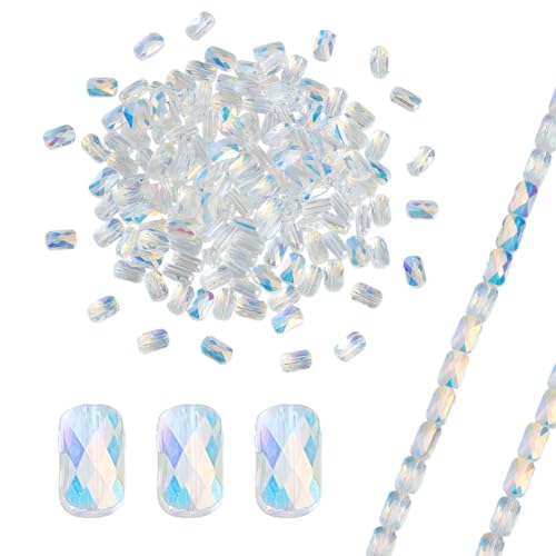 AHANDMAKER Transparente galvanisierte Glasperlen, AB-Farbe, facettierte, rechteckige Abstandshalter, klare Kristalle, lose Abstandshalter, Anhänger für Bastelarbeiten, Armbänder, Ohrringe AHANDMAKER Transparente galvanisierte Glasperlen, AB-Farbe, facettierte, rechteckige Abstandshalter, klare Kristalle, lose Abstandshalter, Anhänger für Bastelarbeiten, Armbänder, Ohrringe von AHANDMAKER