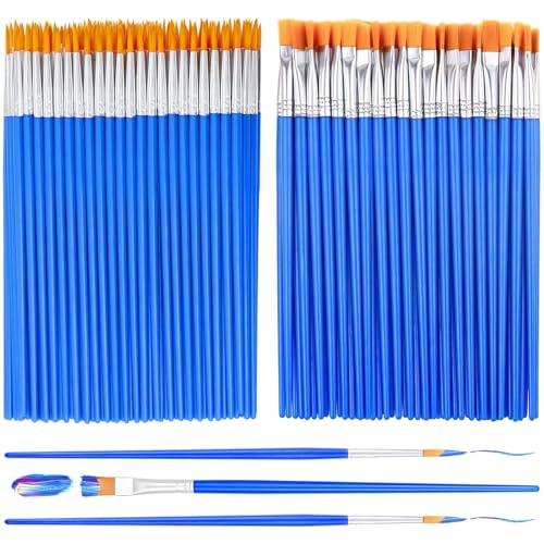 60 Stück Pinsel, Pinselset Schule 1. Klasse, Borstenpinsel, Pinsel Set, Borstenpinsel 4 8 12, Pinselset Acrylfarben, Borstenpinsel Set, Wasserbecher Für Pinsel Kinder von AHEJIOO