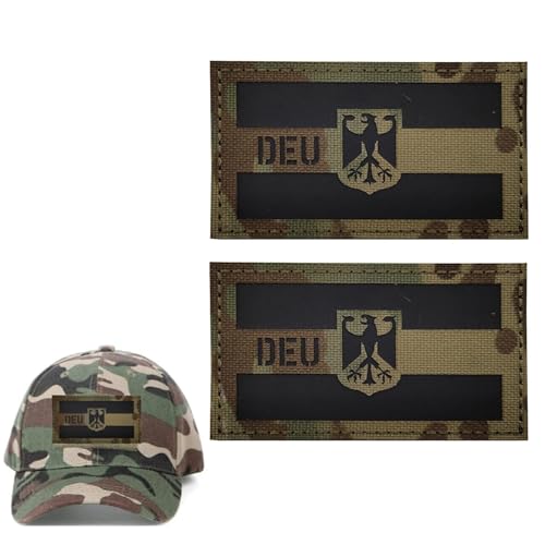 2 Stück Deutschland Patch, Deutschland Patch Klett, Bundeswehr Patch, Patch Deutschland, Patches Klett Militär, Militär Patch, Deutschland Flagge Patch, Patch Klett Militär von AHEJIOO