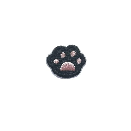 AHIOJEGX Bestickte Aufnäher 10 Stück kleine Katzenkrallen-Patches, bestickte Aufkleber, for Aufkleben, for Kleidung, Applikationen, DIY-Kleidungszubehör, 1,9 cm x 2,2 cm(Black Claw) von AHIOJEGX