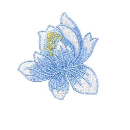 AHIOJEGX Bestickte Aufnäher 3PCS Vintage Exquisite Gestickte Lotus Tuch Patch Cheongsam Dekorative Blumen Zubehör DIY Eisen Auf Patches for Kleidung(Flower Patch03) von AHIOJEGX