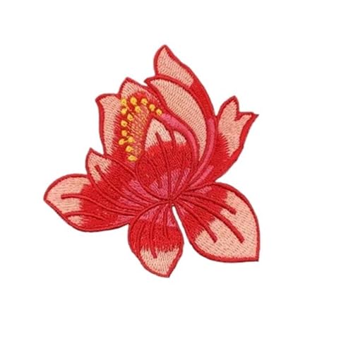 AHIOJEGX Bestickte Aufnäher 3PCS Vintage Exquisite Gestickte Lotus Tuch Patch Cheongsam Dekorative Blumen Zubehör DIY Eisen Auf Patches for Kleidung(Flower Patch08) von AHIOJEGX