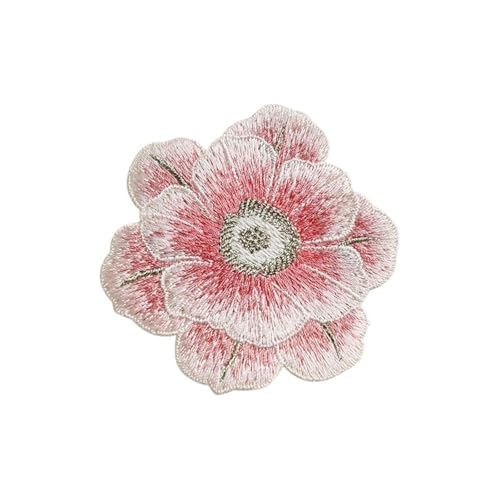 AHIOJEGX Bestickte Aufnäher 6 Stück bestickte Reparatur-Blumen-Patches, 7,4 cm x 7 cm, for Tasche, Jacke, Jeans, weich, for Aufnähen, DIY-Kleidung, Aufkleber(Dark Purple) von AHIOJEGX