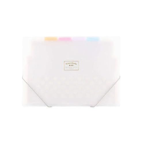 AHIOJEGX Fächermappe Frosted PP Folder Expanding Wallet 8 Layers Inner Document Organizer File Storage Folder A4 4 Colors Available Fog-Like Feeling Für Büro Schule Haus(White) von AHIOJEGX