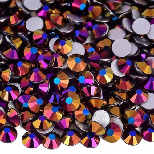 AHIOJEGX Hotfix Strasssteine Kristall Nicht Hotfix Strasssteine ​​Strass Nägel Diamant Kristalle for Vestidos Nail Charms Nail Art Kleid(Air Amethyst,SS20-1440pcs) von AHIOJEGX