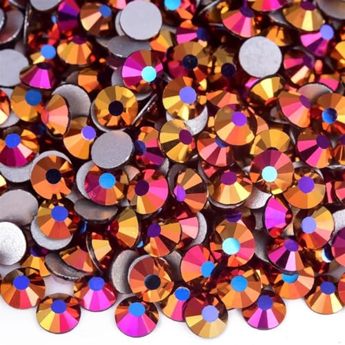 AHIOJEGX Hotfix Strasssteine Kristall Nicht Hotfix Strasssteine ​​Strass Nägel Diamant Kristalle for Vestidos Nail Charms Nail Art Kleid(Air Gold,SS30-288pcs) von AHIOJEGX