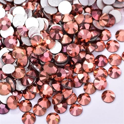 AHIOJEGX Hotfix Strasssteine Kristall Nicht Hotfix Strasssteine ​​Strass Nägel Diamant Kristalle for Vestidos Nail Charms Nail Art Kleid(Rose Gold,SS30-288pcs) von AHIOJEGX