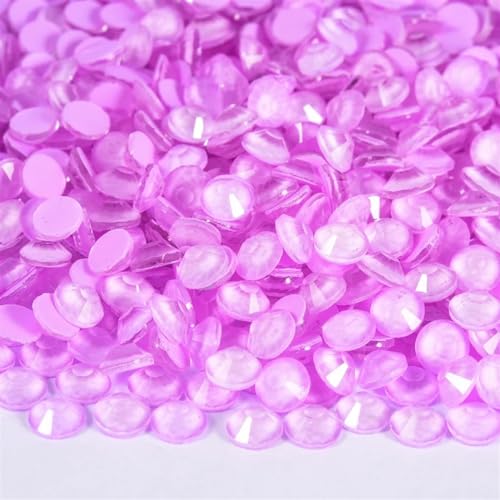 AHIOJEGX Hotfix Strasssteine Nicht Hotfix Strass Glitzer Strasssteine ​​Kristall Strass Diamant Nagel Charms Nail Art Dekorationen(Lt. Violet Neon,SS10-1440pcs) von AHIOJEGX