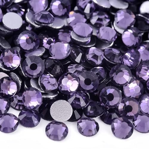 AHIOJEGX Hotfix Strasssteine Nicht Hotfix Strass Glitzer Strasssteine ​​Kristall Strass Diamant Nagel Charms Nail Art Dekorationen(Tanzanite,SS3-1440pcs) von AHIOJEGX