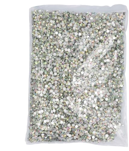 AHIOJEGX Hotfix Strasssteine SS3-SS20 Flatback Crystal AB Non Hotfix Strasssteine ​​AB Strass for Nail Art Dekorationen(Crystal AB,Ss20 14400pcs) von AHIOJEGX