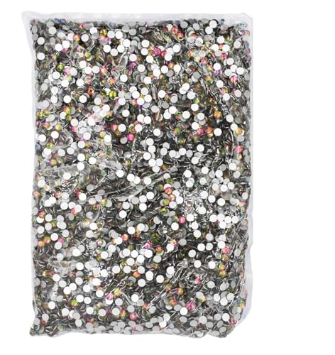 AHIOJEGX Hotfix Strasssteine SS3-SS20 Flatback Crystal AB Non Hotfix Strasssteine ​​AB Strass for Nail Art Dekorationen(Rainbow,Ss20 14400pcs) von AHIOJEGX