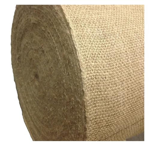 AHIOJEGX Juteband 14" breite natürliche Jute-Polster-Sackleinen-Rolle 5/10 Yards(10M) von AHIOJEGX