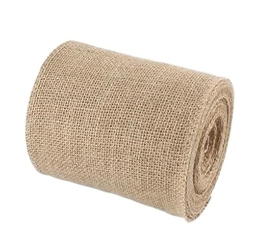 AHIOJEGX Juteband 20 m natürlicher Jute-Sackleinen-Stoff, Jute, 3–30 cm Rolle, Sackleinen-Band-Rolle, Sackleinen-Tischläufer, Hochzeits-Party-Zubehör, Frühlingsdekoration(Width 15cm) von AHIOJEGX