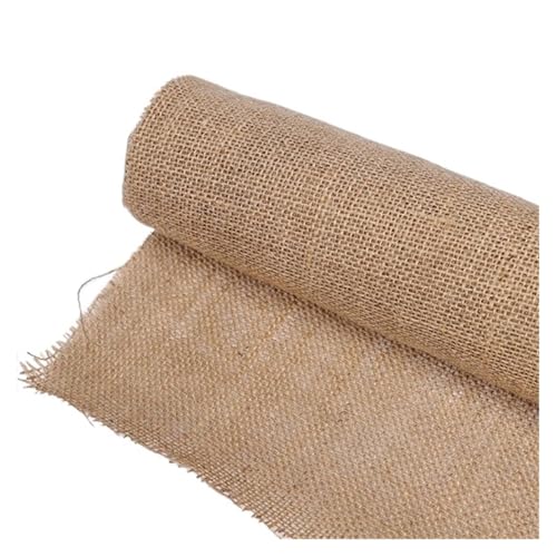 AHIOJEGX Juteband 48 cm * 3 Yards natürliche Juterolle Sackleinen Leinenstoff for DIY Handarbeit Nähen Handwerk Kissen und Tasche Tischdecke Heimdekoration(Beige) von AHIOJEGX