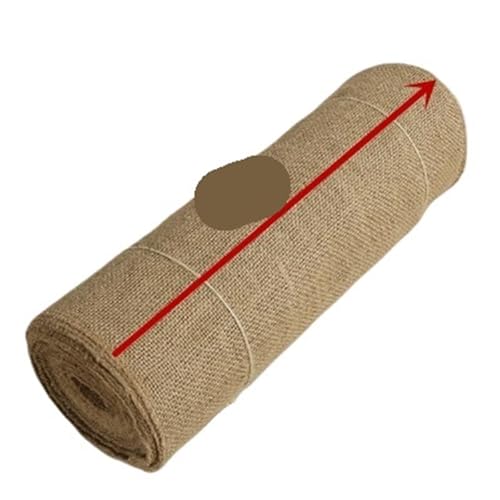 AHIOJEGX Juteband 5cm/10cm/15cm/35,5 cm Breite Jute Tischläufer Sackleinen Stoff for Sackleinen Stuhl Schärpen Sackleinen Band Hessischen(35cm,10 Meter) von AHIOJEGX