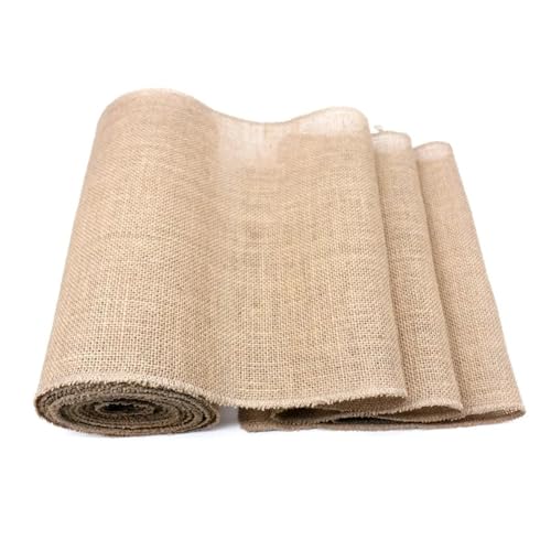 AHIOJEGX Juteband DIY 10M Jute Line Vintage Tischläufer Sackleinen Rolle Rustikale Hochzeitsdeko Party Landhaus Party Tischdecke Stuhl Schärpen Dekor von AHIOJEGX